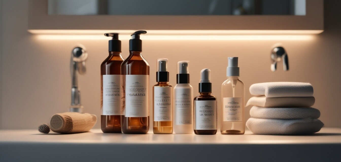 Dry skin skincare routine products