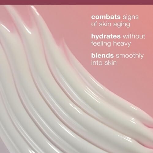 Cream texture with benefits: combats aging, hydrates, blends smoothly.
